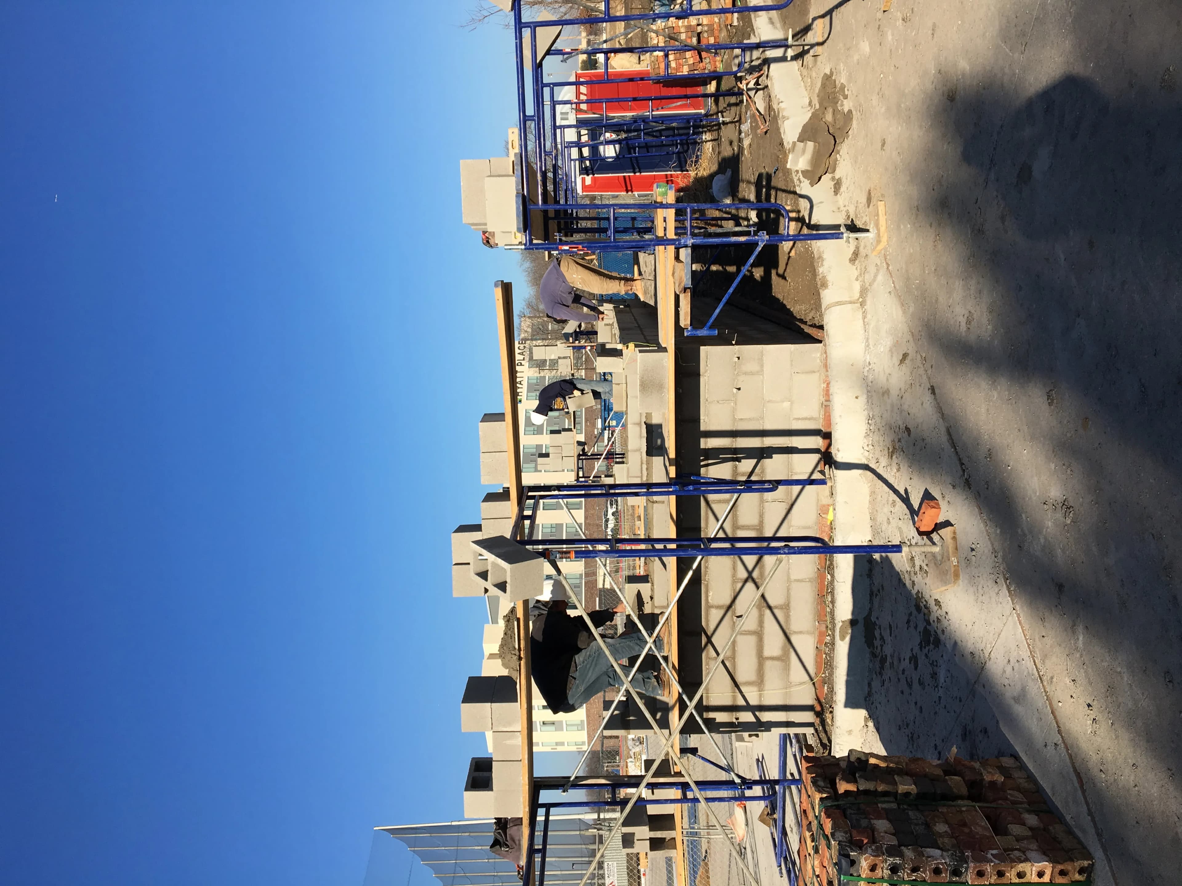 Crew working on site